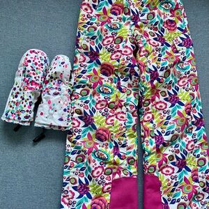 Spyder Kids Snow Pants and  Mittens Set